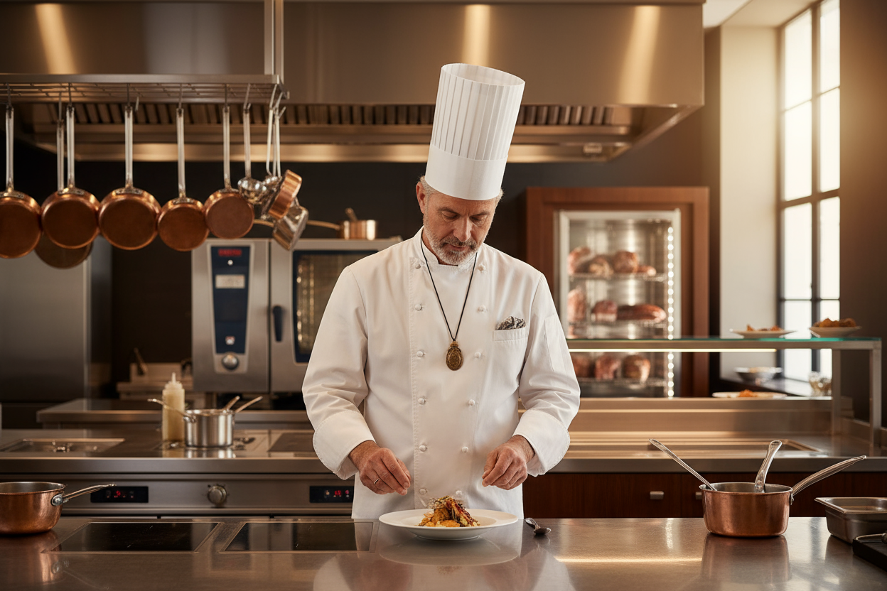 chefe de cozinha requintado 